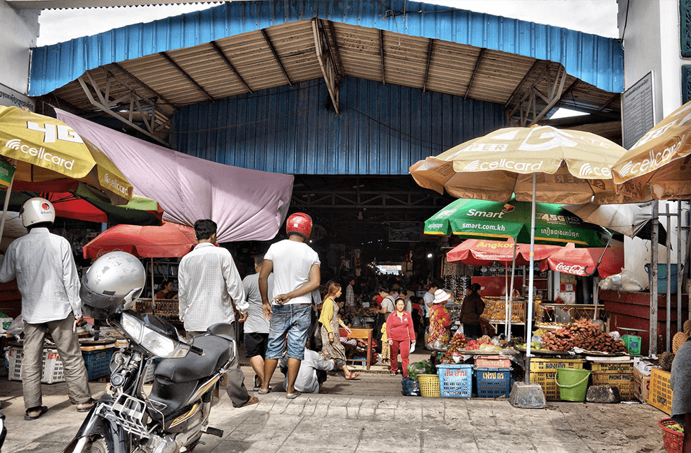 Phsar Leu Market in Sihanoukville