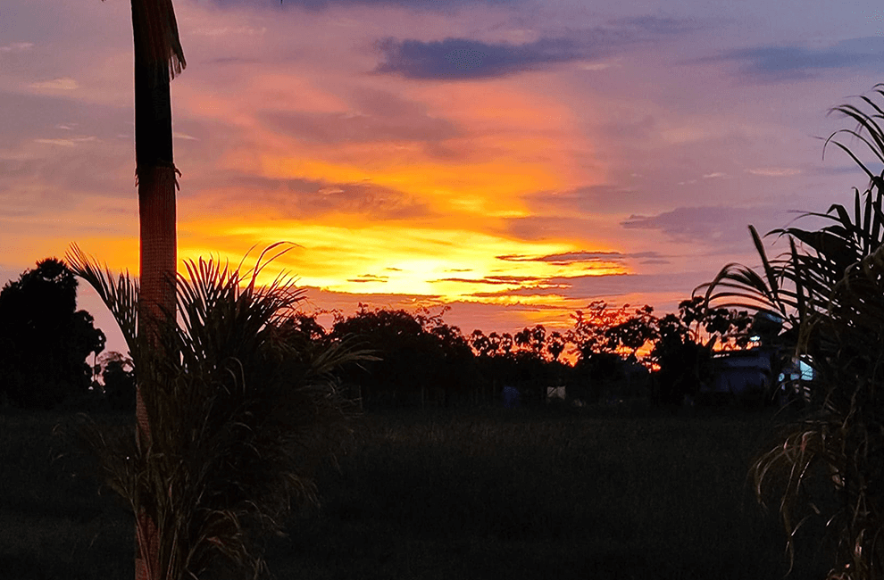 4 Best Places to Enjoy Beautiful Sunset View in Siem Reap 3 Countryside Sunset View