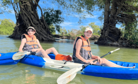 Kayaking in Mekong River