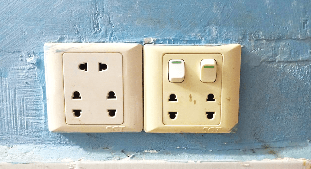 Electric plug sockets in Cambodia