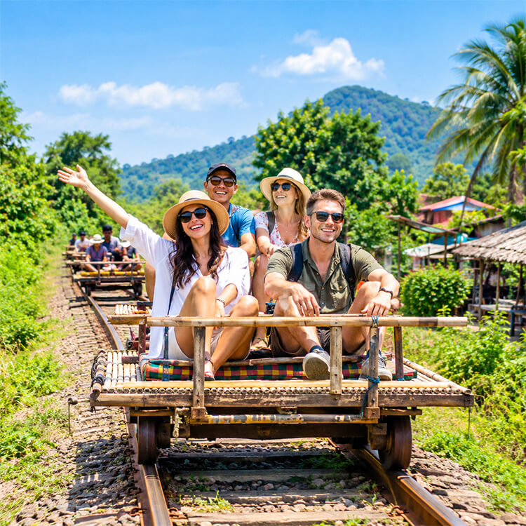 Battambang Bamboo Train - Colonial architecture and countryside charm